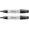 Sharpie Marker, Chisel Tip, 2/PK, Black PK SAN38262PP - alternate 2